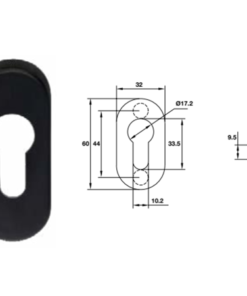 NẮP CHE OVAL ĐEN MỜ 903.58.121