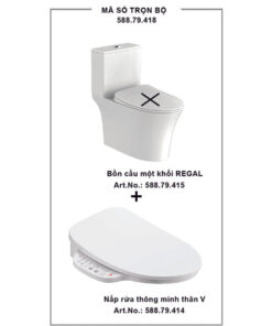 Bộ sản phẩm Bồn cầu một khối Hafele REGAL + Nắp 588.79.414
