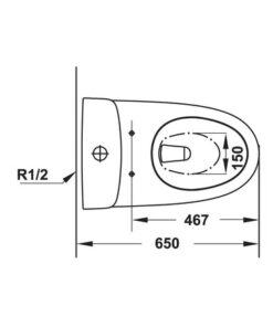 Bồn cầu một khối Hafele Sapporo