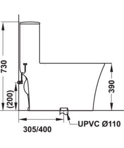 Bồn cầu một khối Hafele Sapporo