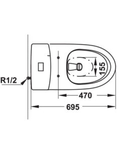 Bồn cầu một khối Hafele Sapporo