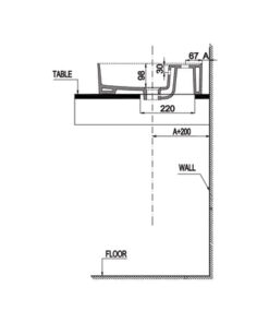 Chậu sứ đặt bàn Hafele - Sapporo 500
