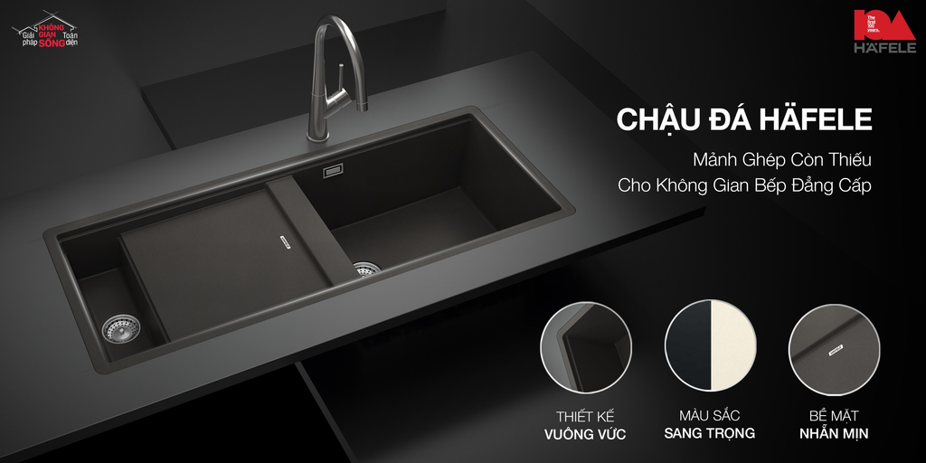 PHONG CÁCH ĐẦY SANG TRỌNG VỚI BỘ SƯU TẬP CHẬU VÀ VÒI ĐÁ HAFELE